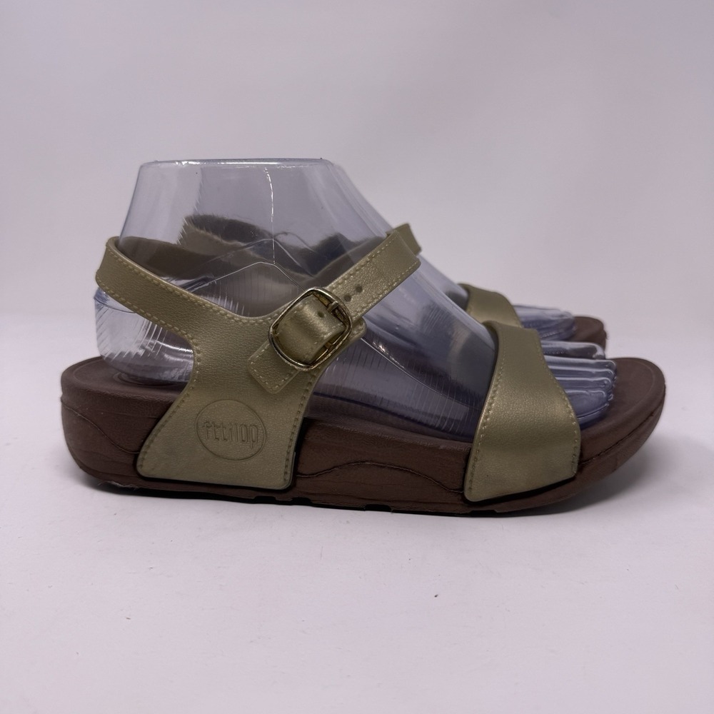 FitFlop Women's Metallic Wedge  US 40 Sandals Ankle Strap Comfort Summer Shoe